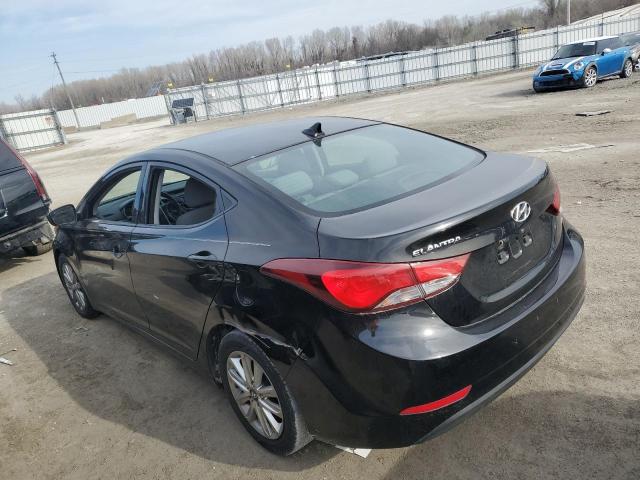 KMHDH4AE4FU360994 - 2015 HYUNDAI ELANTRA SE BLACK photo 2