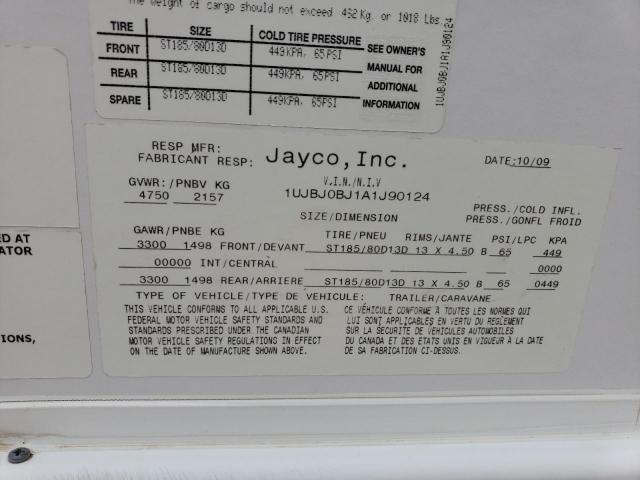 1UJBJ0BJ1A1J90124 - 2010 JAYCO JAYFEATHER WHITE photo 10