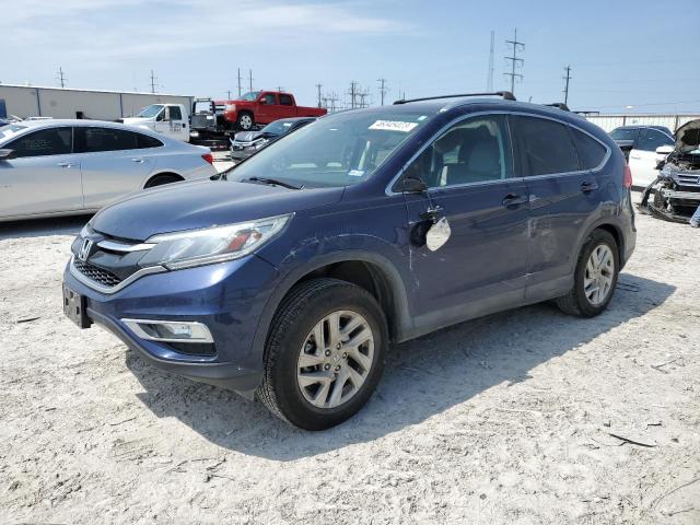 2HKRM4H77FH680897 - 2015 HONDA CR-V EXL BLUE photo 1