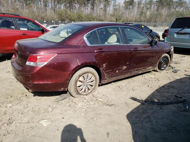 1HGCP26359A169865 - 2009 HONDA ACCORD LX RED photo 3