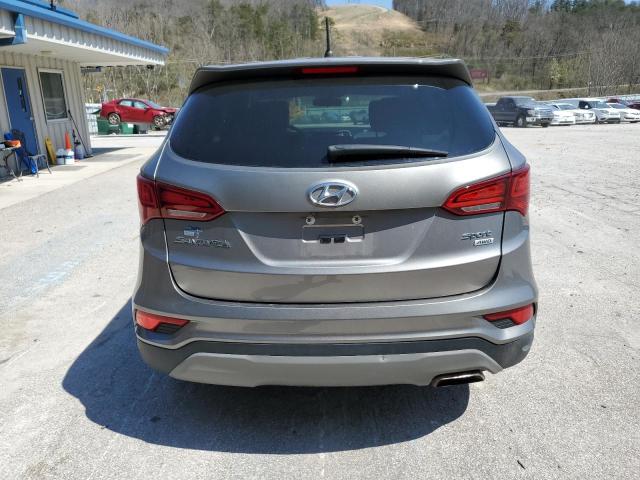 5XYZTDLB3JG572906 - 2018 HYUNDAI SANTA FE S GRAY photo 6