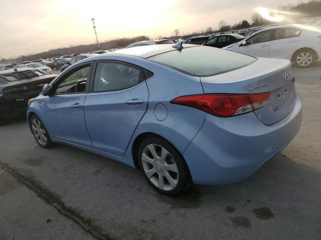 KMHDH4AE6CU326633 - 2012 HYUNDAI ELANTRA GLS BLUE photo 2