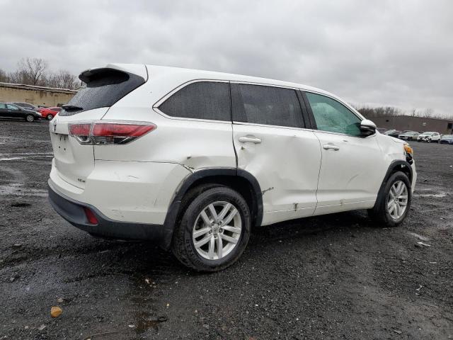 5TDBKRFH3ES019103 - 2014 TOYOTA HIGHLANDER LE WHITE photo 3