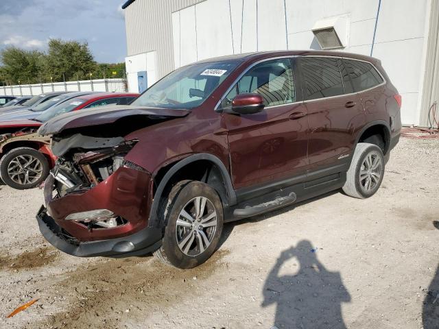 5FNYF5H59JB017963 - 2018 HONDA PILOT EXL MAROON photo 1