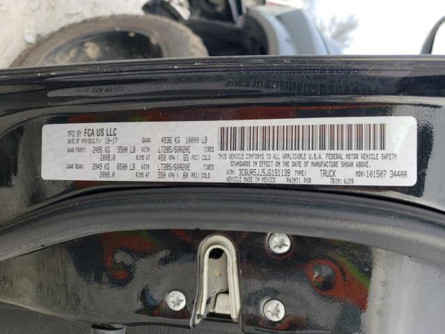 3C6UR5JJ5JG151139 - 2018 RAM 2500 SLT BLACK photo 12