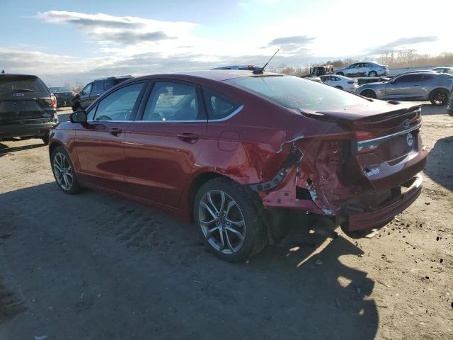 3FA6P0H95HR364313 - 2017 FORD FUSION SE RED photo 2