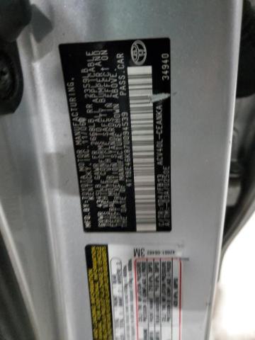 4T1BE46K87U094539 - 2007 TOYOTA CAMRY CE SILVER photo 12