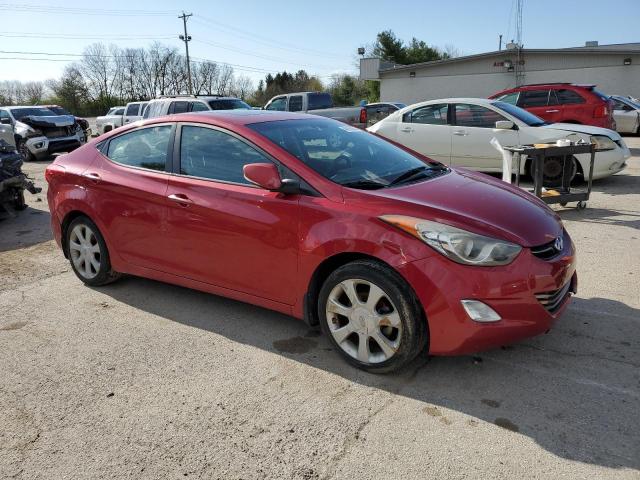 KMHDH4AE6DU940292 - 2013 HYUNDAI ELANTRA GLS RED photo 4