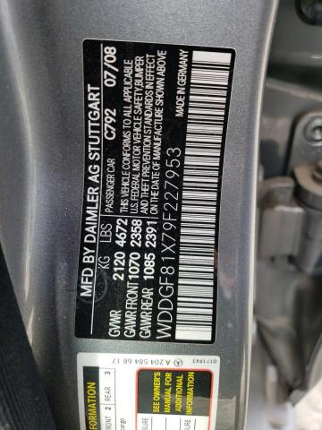 WDDGF81X79F227953 - 2009 MERCEDES-BENZ C300 300 4MATIC GRAY photo 13