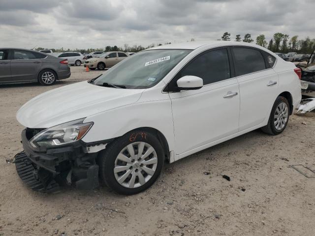 3N1AB7AP6KY326688 - 2019 NISSAN SENTRA S WHITE photo 1