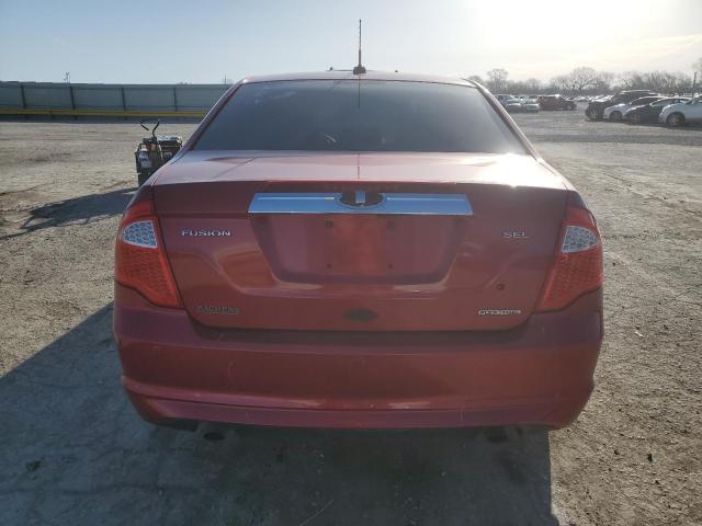 3FAHP0JG5CR415240 - 2012 FORD FUSION SEL RED photo 6