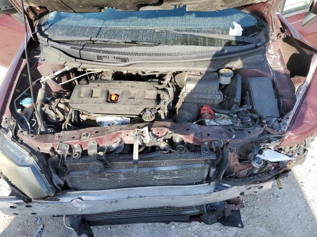 2HGFB2F54CH550189 - 2012 HONDA CIVIC LX BURGUNDY photo 11