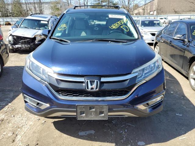 2HKRM4H79FH610589 - 2015 HONDA CR-V EXL BLUE photo 5