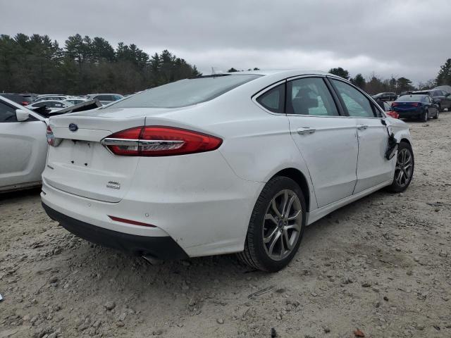 3FA6P0CD7KR238134 - 2019 FORD FUSION SEL WHITE photo 3