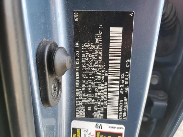 4T3BE11A99U005648 - 2009 TOYOTA VENZA BLUE photo 13