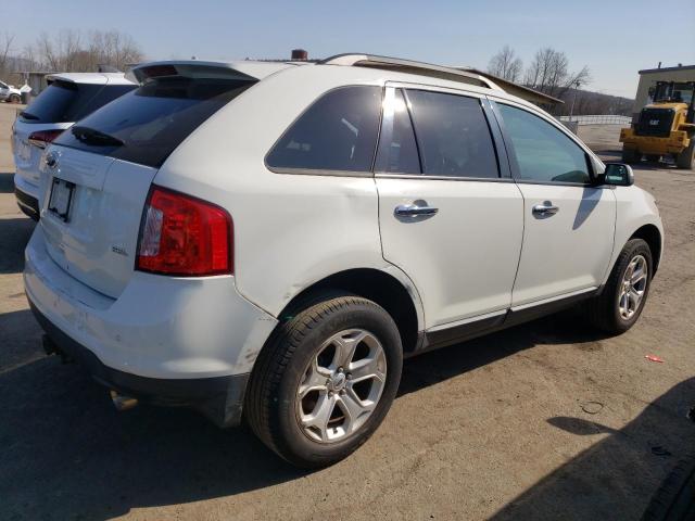 2FMDK3JC1BBA98927 - 2011 FORD EDGE SEL WHITE photo 3