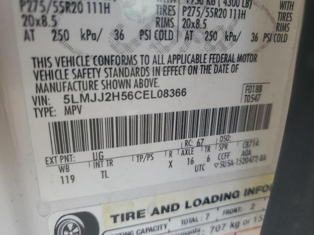 5LMJJ2H56CEL08366 - 2012 LINCOLN NAVIGATOR WHITE photo 13