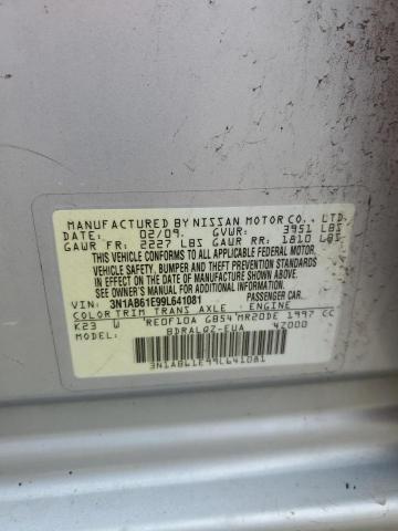 3N1AB61E99L641081 - 2009 NISSAN SENTRA 2.0 SILVER photo 12