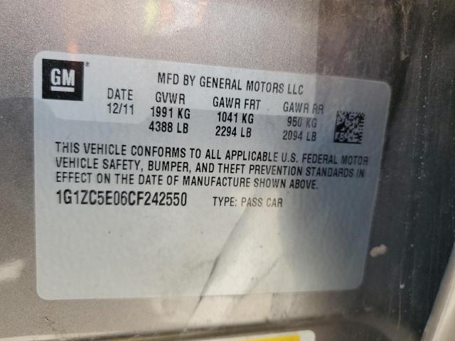 1G1ZC5E06CF242550 - 2012 CHEVROLET MALIBU 1LT BROWN photo 12