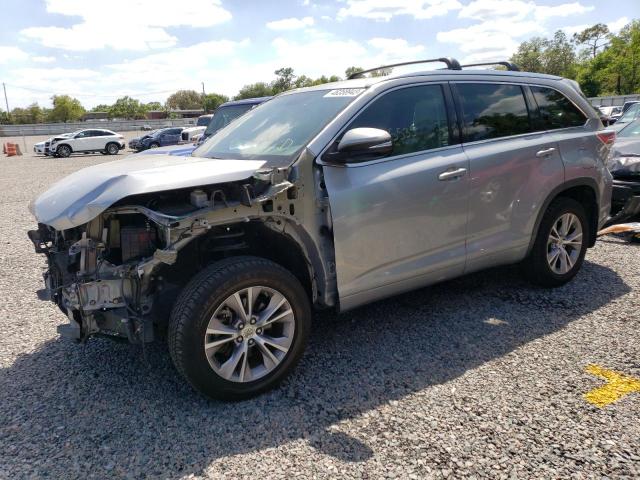 5TDKKRFH2FS044219 - 2015 TOYOTA HIGHLANDER XLE SILVER photo 1