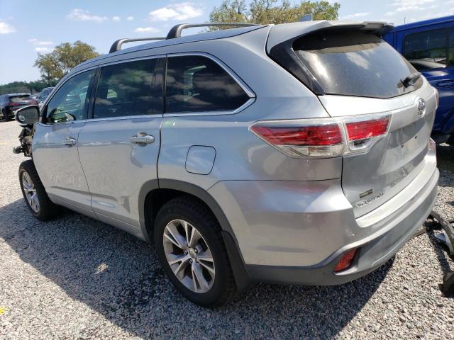 5TDKKRFH2FS044219 - 2015 TOYOTA HIGHLANDER XLE SILVER photo 2