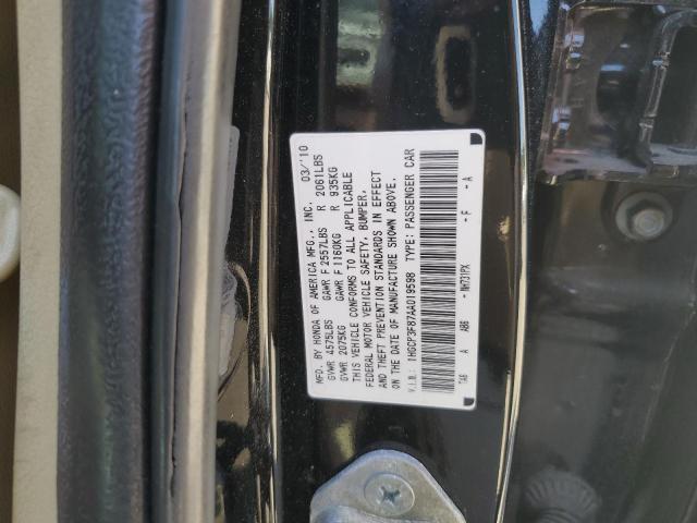 1HGCP3F87AA019598 - 2010 HONDA ACCORD EXL BLACK photo 12