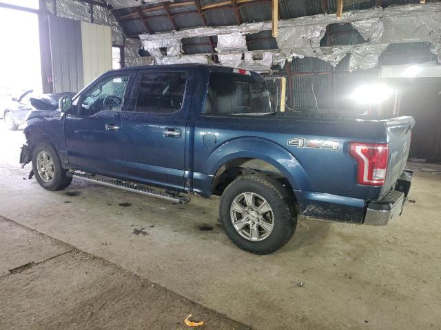 1FTEW1E89GKD20022 - 2016 FORD F150 SUPERCREW BLUE photo 2