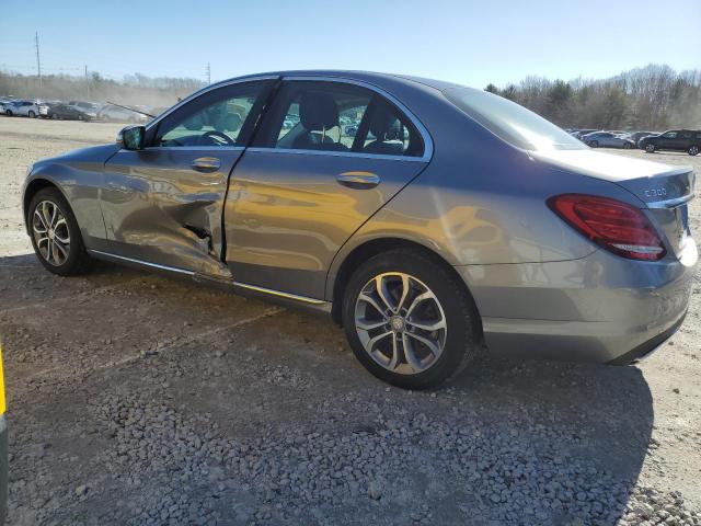 55SWF4KB6FU016422 - 2015 MERCEDES-BENZ C 300 4MATIC SILVER photo 2