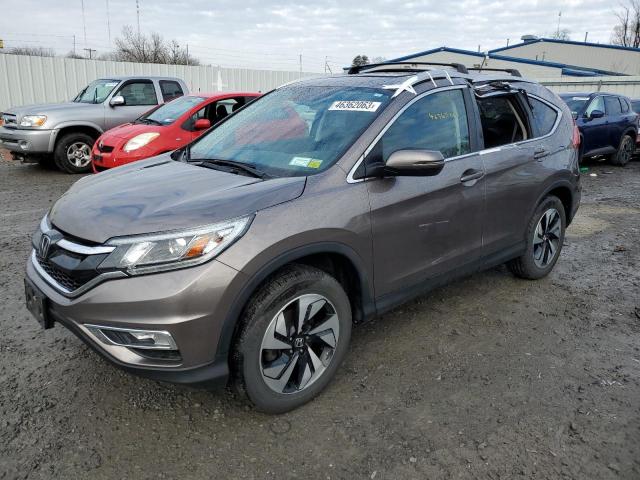 5J6RM4H91GL115036 - 2016 HONDA CR-V TOURING GRAY photo 1