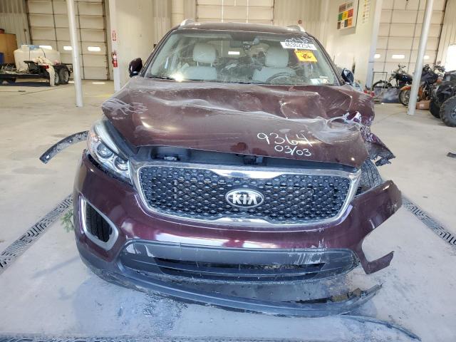 5XYPGDA32HG219364 - 2017 KIA SORENTO LX BURGUNDY photo 5