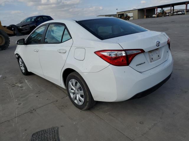 5YFBURHE2FP241221 - 2015 TOYOTA COROLLA L WHITE photo 2