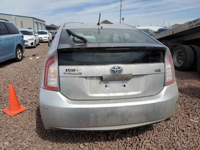 JTDKN3DUXE0386474 - 2014 TOYOTA PRIUS SILVER photo 6