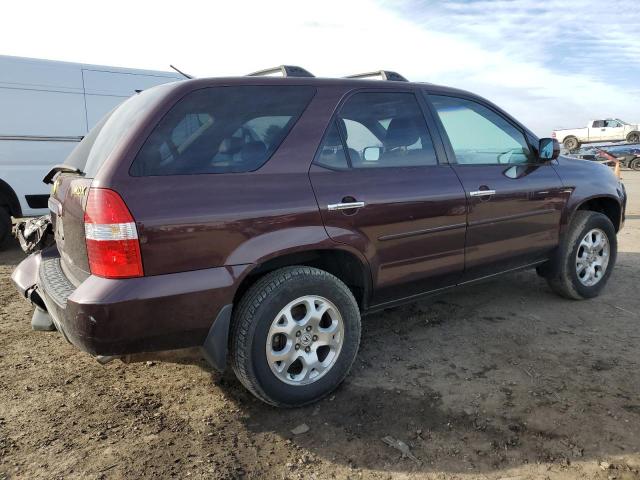 2HNYD18632H502922 - 2002 ACURA MDX TOURING MAROON photo 3