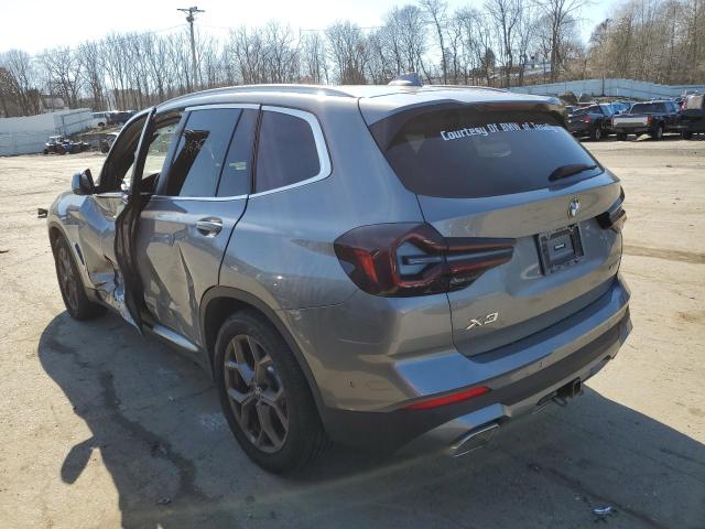 5UX53DP01P9R51001 - 2023 BMW X3 XDRIVE30I GRAY photo 2