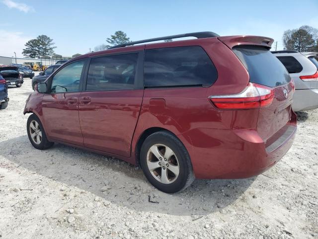 5TDKZ3DCXHS835598 - 2017 TOYOTA SIENNA LE MAROON photo 2