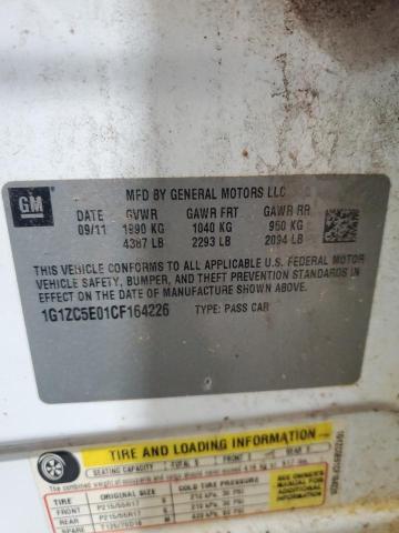 1G1ZC5E01CF164226 - 2012 CHEVROLET MALIBU 1LT WHITE photo 12