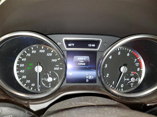 4JGDA5HB8EA279390 - 2014 MERCEDES-BENZ ML 350 4MATIC WHITE photo 9