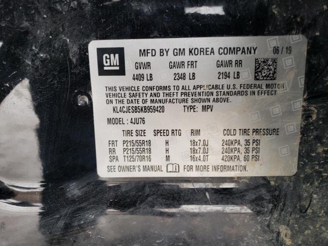 KL4CJESB5KB959420 - 2019 BUICK ENCORE PREFERRED Қара фото 13