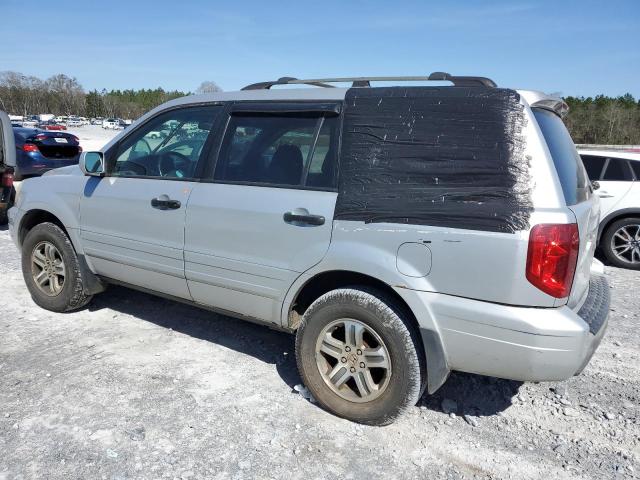 2HKYF18664H614379 - 2004 HONDA PILOT EXL SILVER photo 2