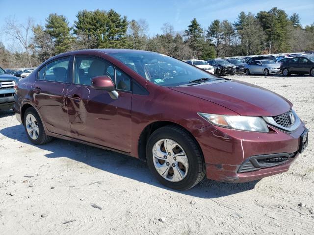 2HGFB2F5XDH558038 - 2013 HONDA CIVIC LX BURGUNDY photo 4