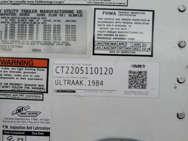 1UYVS2536P3779204 - 2023 UTILITY TRAILER Blanco foto 10