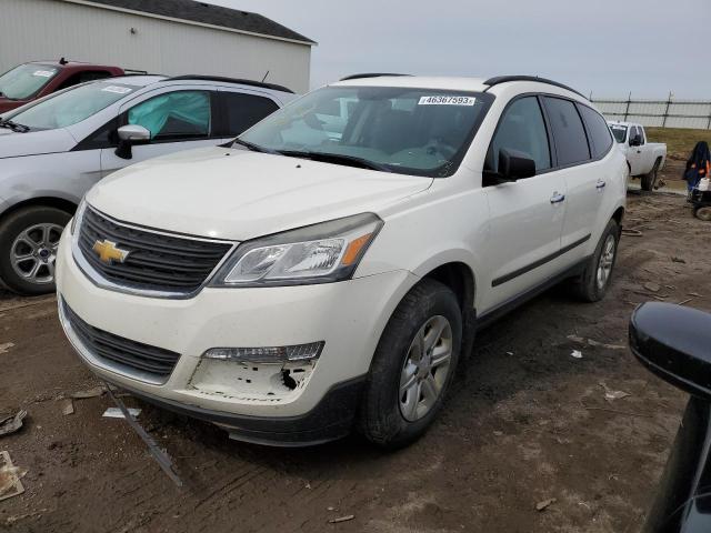 1GNKRFKD7EJ127192 - 2014 CHEVROLET TRAVERSE LS WHITE photo 1