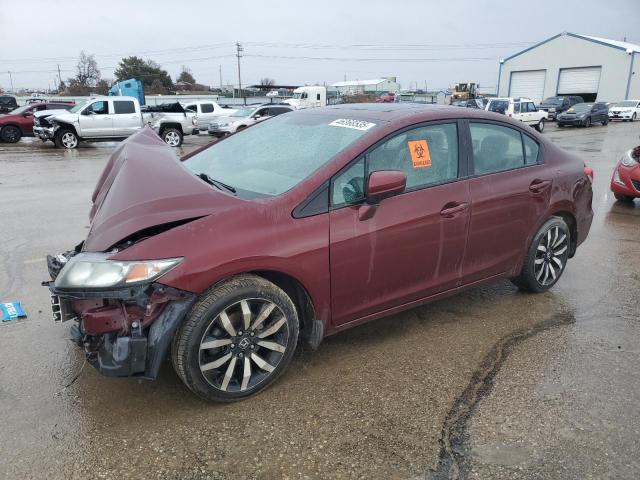 2HGFB2F90FH538287 - 2015 HONDA CIVIC EXL MAROON photo 1