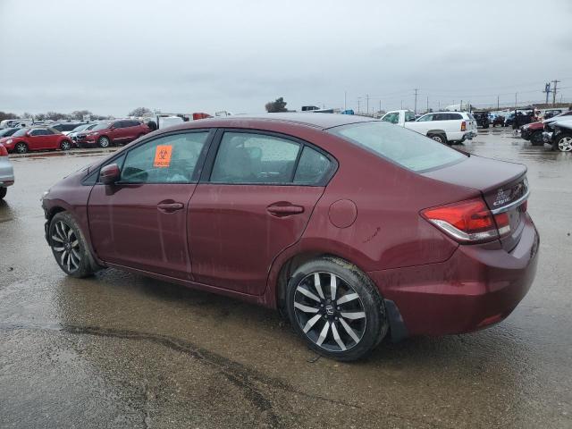 2HGFB2F90FH538287 - 2015 HONDA CIVIC EXL MAROON photo 2