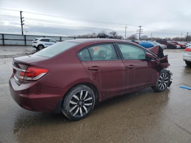 2HGFB2F90FH538287 - 2015 HONDA CIVIC EXL MAROON photo 3