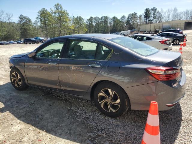 1HGCR2F32HA287008 - 2017 HONDA ACCORD LX GRAY photo 2