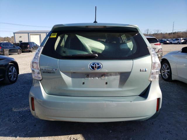 JTDZN3EU6D3283577 - 2013 TOYOTA PRIUS V TURQUOISE photo 6