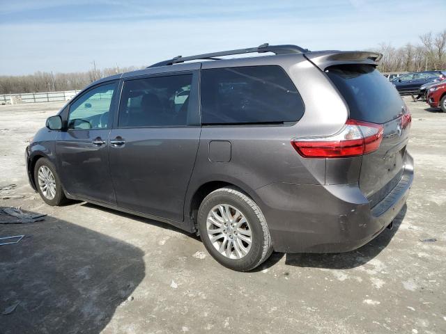 5TDYK3DC3FS643967 - 2015 TOYOTA SIENNA XLE GRAY photo 2