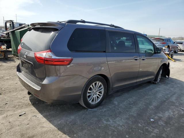 5TDYK3DC3FS643967 - 2015 TOYOTA SIENNA XLE GRAY photo 3