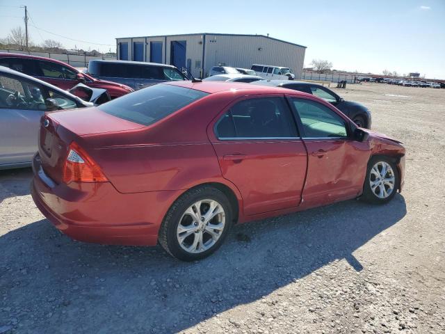 3FAHP0HA7CR193043 - 2012 FORD FUSION SE RED photo 3